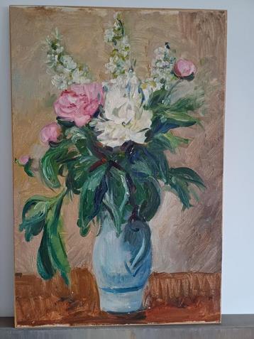 Groot bloemenstilleven M.VAN DEN BEMPT 60x40 beschikbaar voor biedingen