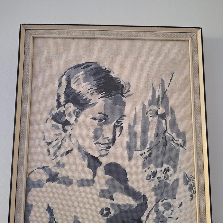 Gobelijn vinted naakte vrouw, Huis en Inrichting, Woonaccessoires | Schilderijen, Tekeningen en Foto's, Gebruikt, Overige typen