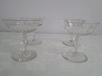 4 antieke kristallen champagneglazen, Antiek en Kunst, Antiek | Glaswerk en Kristal, Ophalen of Verzenden