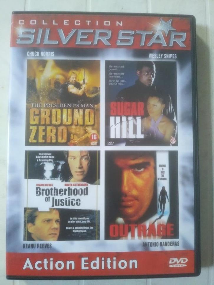 Ground zero, Sugar Hill, Brotherhood of Justice, Outrage, Cd's en Dvd's, Dvd's | Thrillers en Misdaad, Zo goed als nieuw, Actiethriller