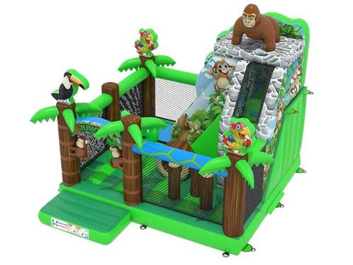 springkasteel jungle gorilla, Hobby en Vrije tijd, Feestartikelen | Verhuur, Zo goed als nieuw, Ophalen of Verzenden