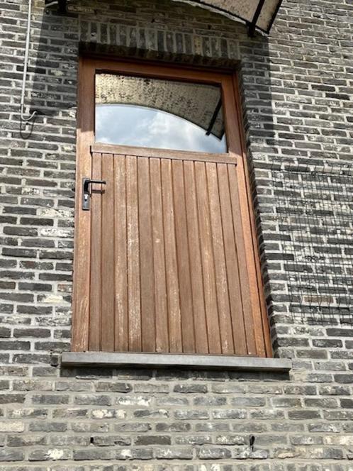 Houten ramen en deuren, Doe-het-zelf en Bouw, Deuren en Vliegenramen, Zo goed als nieuw, Buitendeur, 215 cm of meer, 100 tot 120 cm