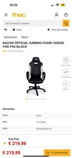 Lederen gamingstoel, Huis en Inrichting, Ophalen, Zo goed als nieuw, Zwart