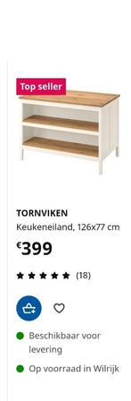 Keukeneiland  Ikea ecru, Huis en Inrichting, Minder dan 100 cm, 100 tot 150 cm, Gebruikt, 50 tot 75 cm
