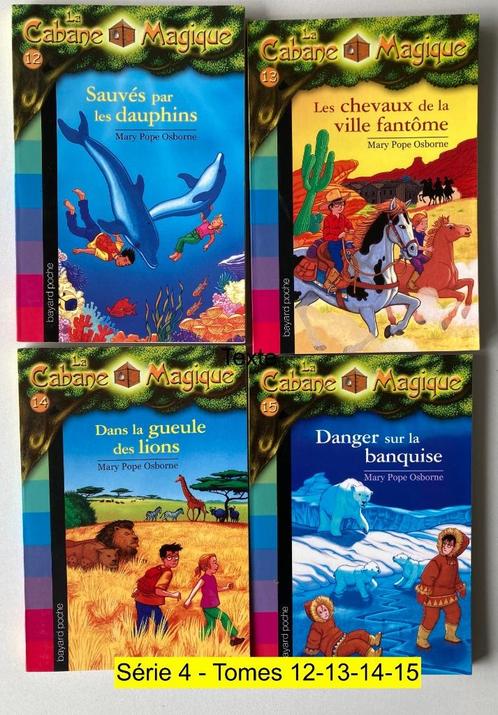 3 séries de 4 livres LA CABANE MAGIQUE - 7 ans - 8€ la série, Boeken, Kinderboeken | Jeugd | onder 10 jaar, Zo goed als nieuw