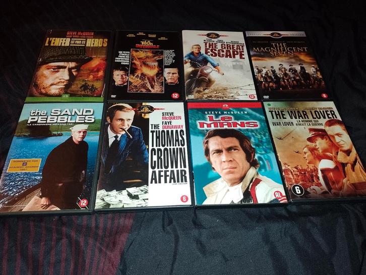 A vendre en DVD liste évolutive Steve McQueen, CD & DVD, DVD | Action, Comme neuf, Guerre, À partir de 9 ans, Enlèvement ou Envoi