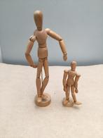 Deux poupées à dessin en bois, Hobby & Loisirs créatifs, Comme neuf, Autres types, Enlèvement ou Envoi