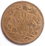 Munteenheid Groothertogdom Luxemburg 10 centimes 1860 A, Ophalen of Verzenden, Overige landen, Losse munt