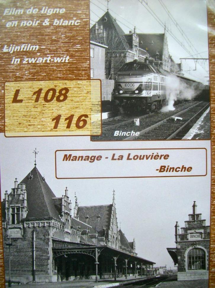Manage - La Louvière - Binche - Lijnen 108 en 116 NMBS - PFT, Verzamelen, Spoorwegen en Tram, Nieuw, Trein, Overige typen, Ophalen of Verzenden
