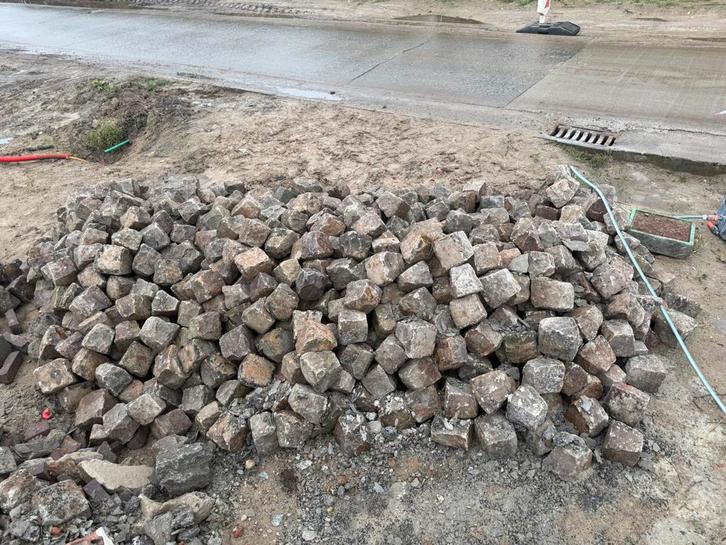 Restjes kasseien verschillende soorten, Tuin en Terras, Grind, Keien en Split, Ophalen