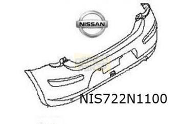 Nissan Micra K13 (11/10-6/13) achterbumper (te spuiten) Orig
