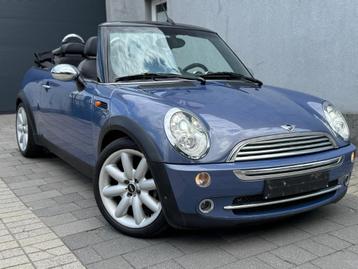 MINI COOPER 1.6i CABRIOLET À ESSENCE 2004 AVEC 127000 KM DE, Cuir, Entreprise, Cabriolet, Boîte manuelle