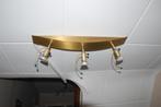 Armatuur messing 3 spots, Huis en Inrichting, Ophalen, Metaal of Aluminium, Zo goed als nieuw, Led
