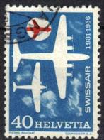 Zwitserland 1956 - Yvert 575 - 25 jaar Swissair (ST), Timbres & Monnaies, Timbres | Europe | Suisse, Affranchi, Envoi