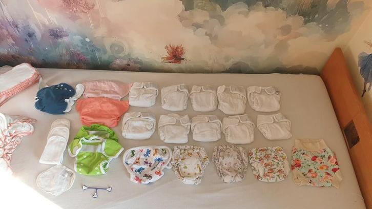 Pakket herbruikbare of wasbare luiers, Kinderen en Baby's, Babykleding | Baby-kledingpakketten, One size, Ophalen of Verzenden