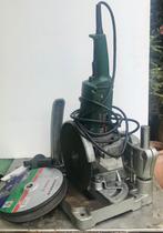 Bosch haakse slijper 1800 w 230 diam + afkort verstek unit +, Ophalen, Gebruikt, 1000 watt of meer, Haakse handslijpmachine