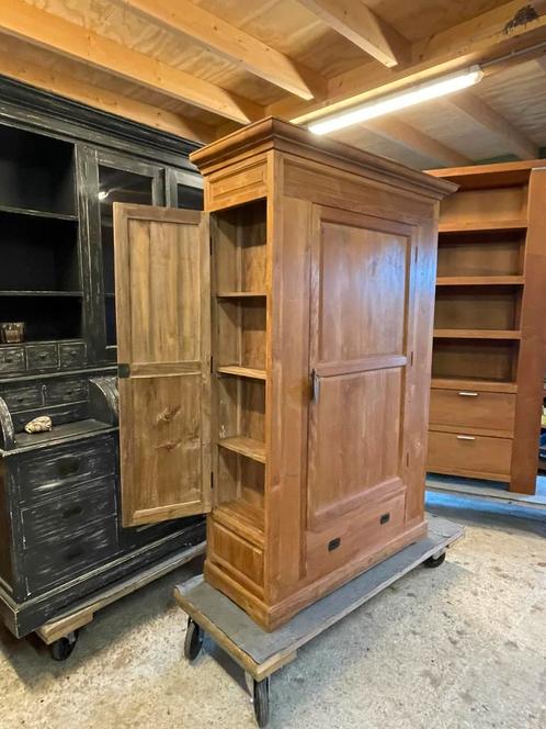 Teak Jagerskast., Huis en Inrichting, Kasten | Wandmeubels, Nieuw, 150 tot 200 cm, 150 tot 200 cm, 25 tot 50 cm, Met lade(s), Met deur(en)