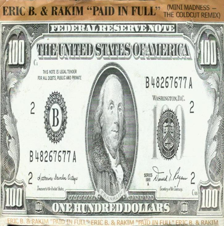 Eric B. & Rakim ‎– Paid In Full (Mini Madness ' 7 = Nieuw, Cd's en Dvd's, Vinyl Singles, Zo goed als nieuw, Single, Hiphop en Rap