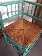 Hoekbank met rieten zitting, Antiek en Kunst, Ophalen