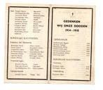 doodsprentje oorlogsslachtoffers Wielsbeke, Verzamelen, Bidprentjes en Rouwkaarten, Ophalen of Verzenden, Rouwkaart