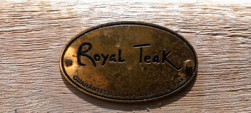 Royal Teak: Complete Tuinset, Tuin en Terras, Tuinsets en Loungesets, Gebruikt, Tuinset, Teakhout, 4 zitplaatsen, Eettafel, Stoel