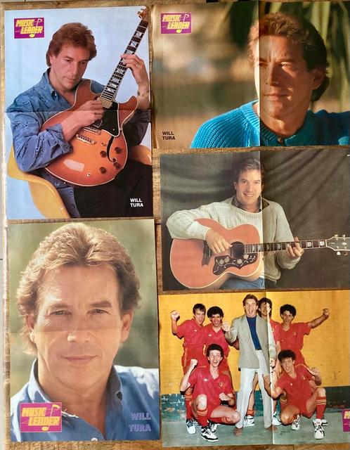 5 posters 🎸 WILL TURA  🎸, Verzamelen, Posters, Zo goed als nieuw, Verzenden