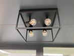 Plafonnier noir Silentina Eglo Square, Maison & Meubles, Lampes | Suspensions, Utilisé, Industriel, Moins de 50 cm, Métal