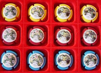 Champagne capsules - Generieken Les saisons (G 735), Collections, Collections complètes & Collections, Envoi