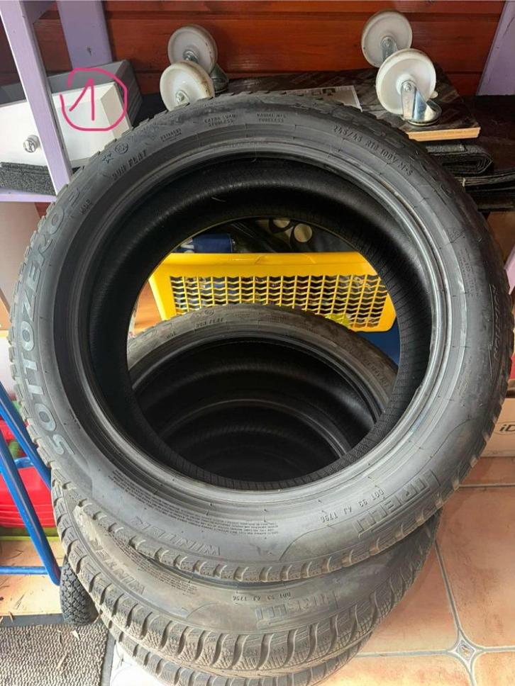 Pneus hiver (2 paires), Auto-onderdelen, Banden en Velgen, Band(en), Winterbanden, 18 inch, 245 mm, Gebruikt, Ophalen