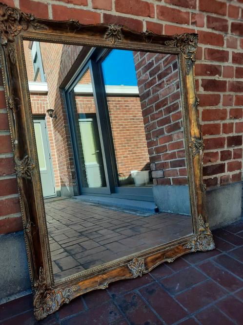 spiegel + gouden houten kader, Antiek en Kunst, Antiek | Spiegels, Ophalen