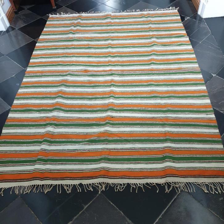 tapis ancien laine naturelle provenance Algérie, Antiquités & Art, Tapis & Textile, Enlèvement ou Envoi