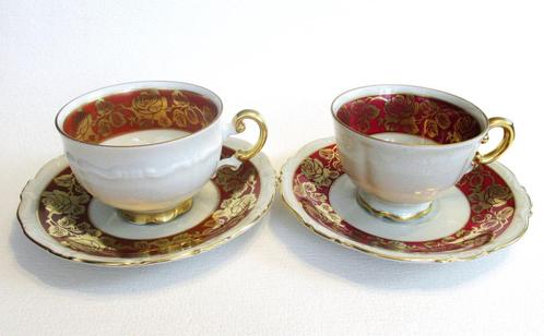 Retro Mitterteich Bavaria Porselein twee koffie setjes '30., Antiek en Kunst, Antiek | Servies los, Ophalen of Verzenden