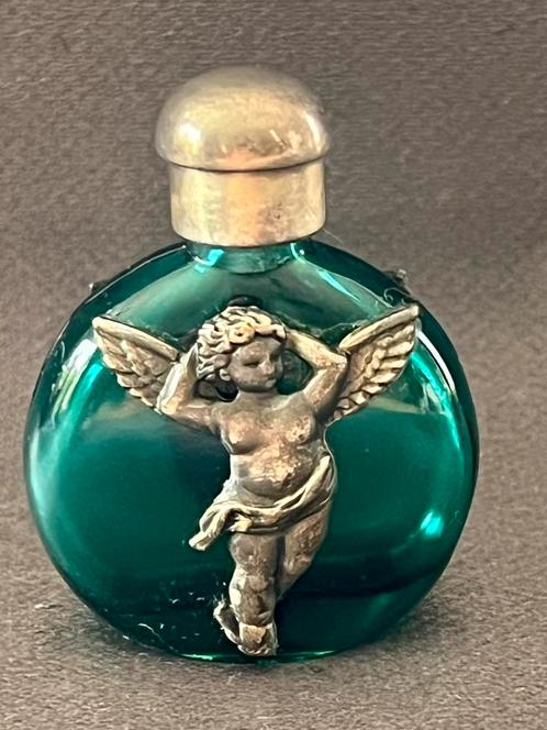miniatuur parfumfles is een sierlijk object engelenmotief, Verzamelen, Parfumverzamelingen, Miniatuur, Ophalen of Verzenden