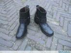 Bottes de motard de luxe, cuir noir, livraison gratuite, 43, Comme neuf, Boots et Botinnes, Noir, Envoi