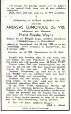 RP A E De Vrij krijgsgevangene ABL gestorven 04/10/1940, Ophalen of Verzenden