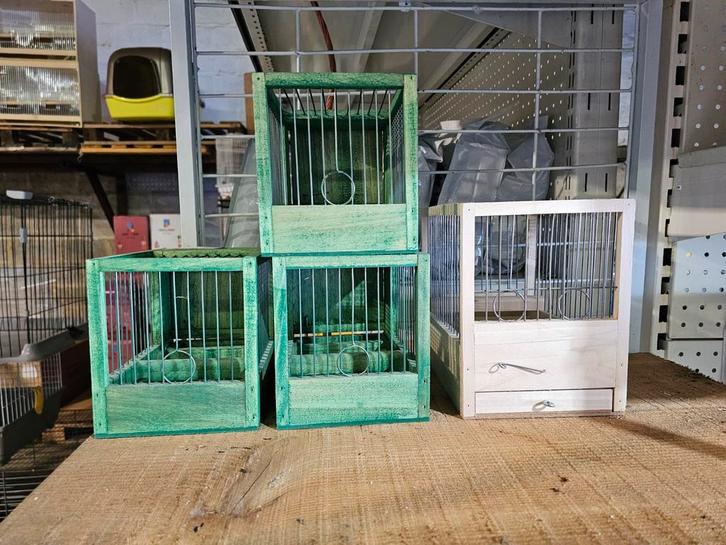 NIEUW Kleine Kooi Groen 21x15.5x14.5cm, Dieren en Toebehoren, Vogels | Hokken en Kooien, Nieuw, Ophalen
