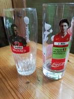 DRINKGLAZEN RODE DUIVELS 25 CL, Verzamelen, Ophalen, Gebruikt, Bierglas