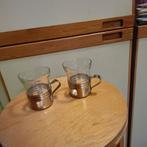 2 theeglazen Duralex met houder, Mortsel, Huis en Inrichting, Keuken | Servies, Ophalen