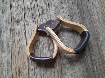 Houten western stijgbeugels met leder NIEUW beschikbaar voor biedingen