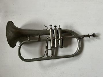 Antieke trompet 49cm - decoratief / restauratie - F. Rougier beschikbaar voor biedingen