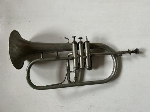 Antieke trompet 49cm - decoratief / restauratie - F. Rougier, Muziek en Instrumenten, Blaasinstrumenten | Trompetten, Gebruikt