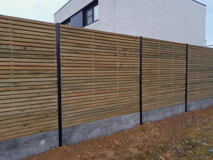 Leveren & plaatsen afsluitingen, Tuin en Terras, Tuinschermen, Nieuw, Hout, 150 tot 200 cm, Ophalen