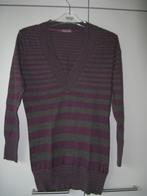 Trui met strepen, v-hals, maat m (38), prima staat, Kleding | Dames, Truien en Vesten, Verzenden, Paars, Gedragen, ANDERE