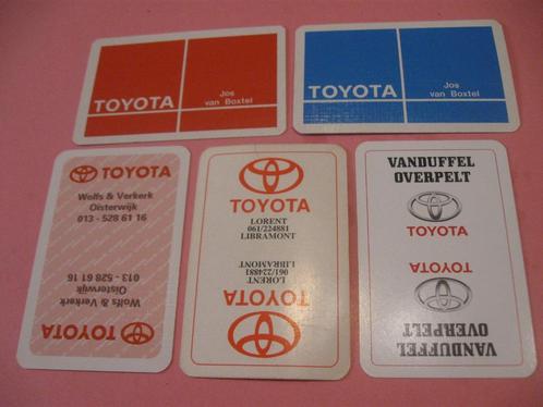 5 losse speelkaarten Auto Toyota garages (66), Verzamelen, Speelkaarten, Jokers en Kwartetten, Zo goed als nieuw, Speelkaart(en)