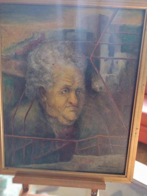 Beklemt in Ouderdom van Anne B . Kwadijk uit 1978 Amsterdam, Antiek en Kunst, Kunst | Schilderijen | Klassiek, Ophalen of Verzenden