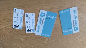 Navigo Parijs. Public transport. Kaartjes tram, metro, bus beschikbaar voor biedingen