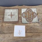 3 Stuks oud geborduurd altaarlinnen, Ophalen of Verzenden