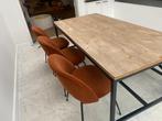 Tafel + stoelen en bank, Huis en Inrichting, Tafels | Eettafels, 50 tot 100 cm, 150 tot 200 cm, Modern, Metaal