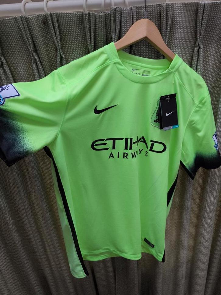 Maillot De Bruyne 2015 Man City extérieur vert collector top, Collections, Articles de Sport & Football, Maillot