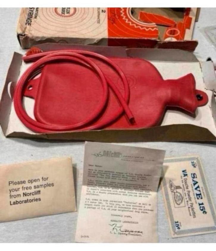 VINTAGE 1960 Sun Mark ST. REGIS - Rood Rubber waterzak, Antiek en Kunst, Antiek | Overige Antiek, Ophalen of Verzenden